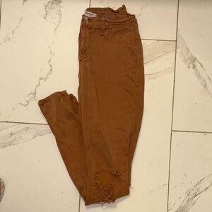 Vibrant High Rise Tan Jeans Size 30